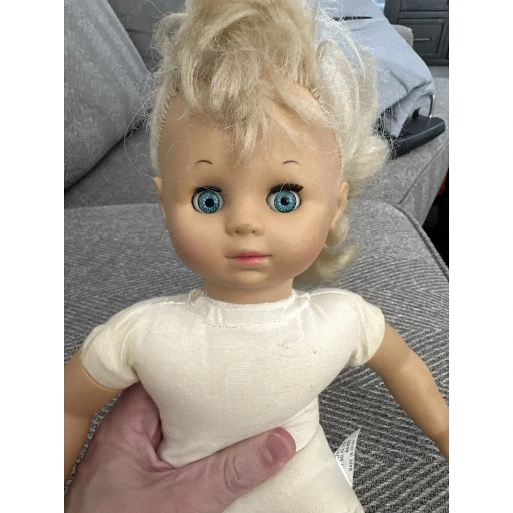 Simba Baby Doll Kids 12 Inch Blonde‎ Blue Sleep Eyes Good Soft Body Vintage